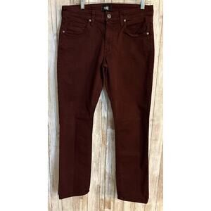 Paige Made in the USA Women's Burgundy Slim Fit Lennox Jeans Size 31‎